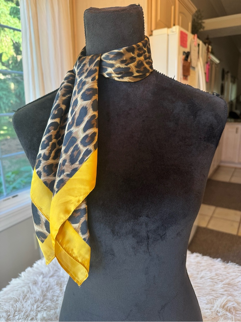 Women's Animal Print Yellow Fashion Scarf